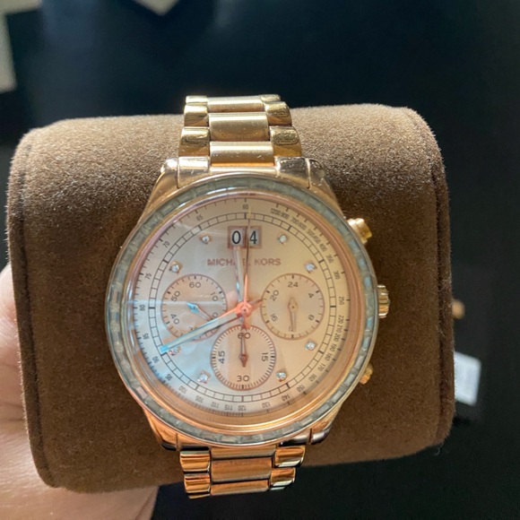 Michael Kors MK6204 Brinkley Gold Chronograph Watch